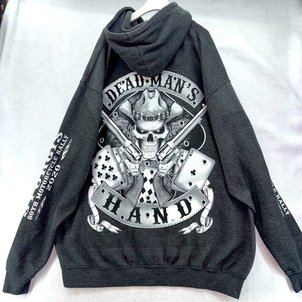 Men’s 80th Sturgis 2020 Grey The Perfect Hoodie by Pacific & Co size 3XL